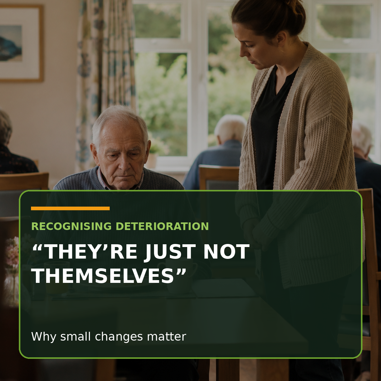 “They’re just not themselves”: recognising soft signs of deterioration
