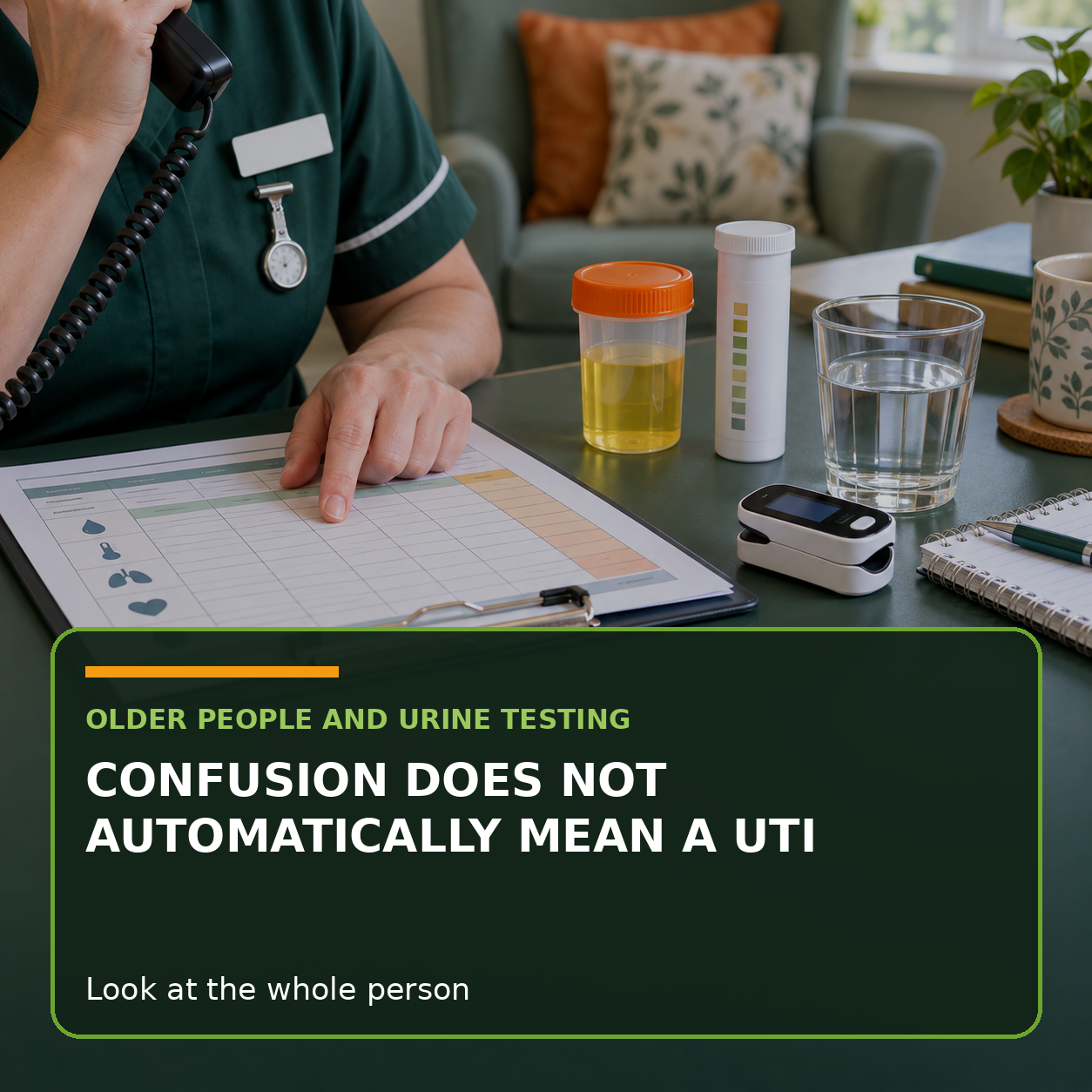 Confusion does not automatically mean a UTI