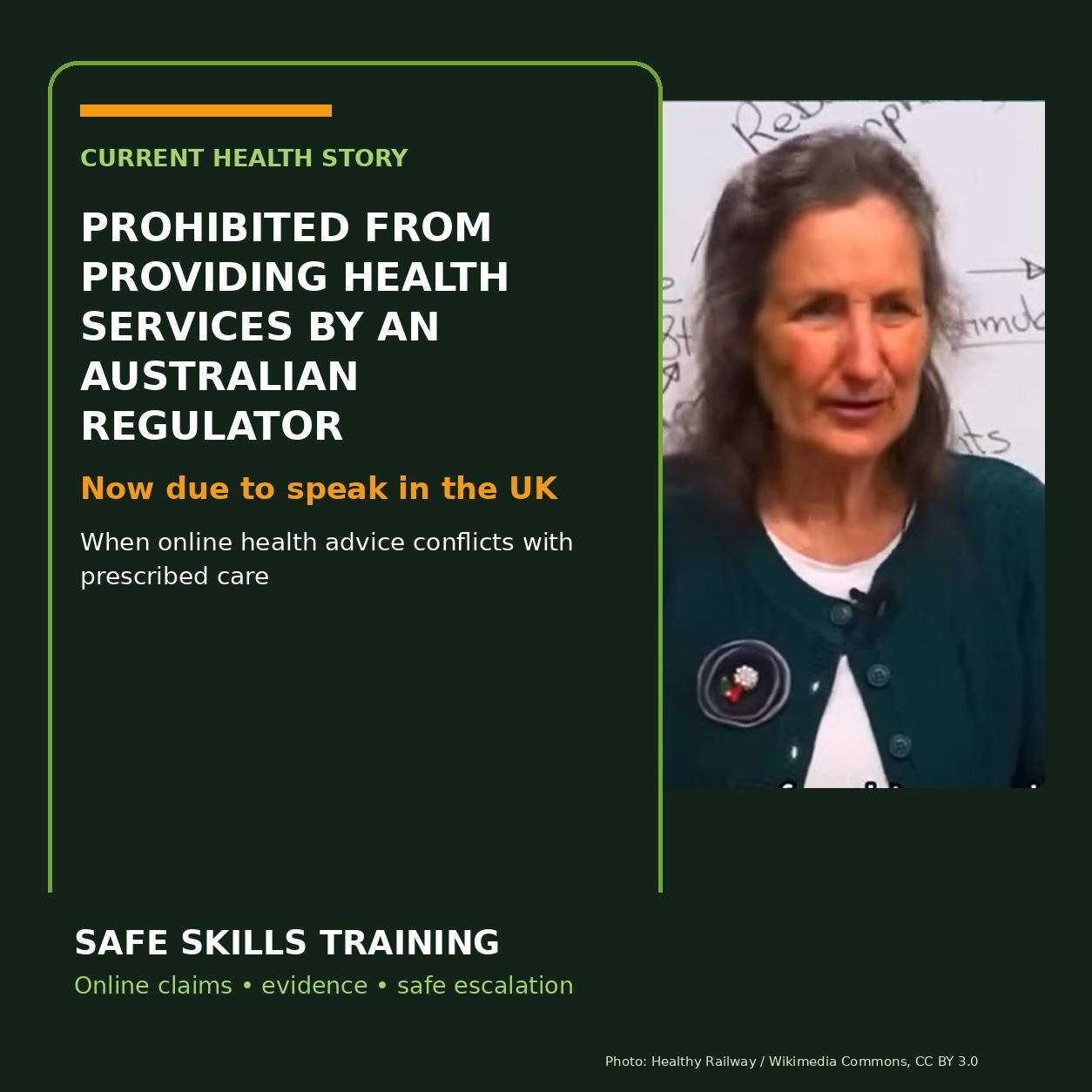 When online health advice enters the care plan: responding safely to misinformation