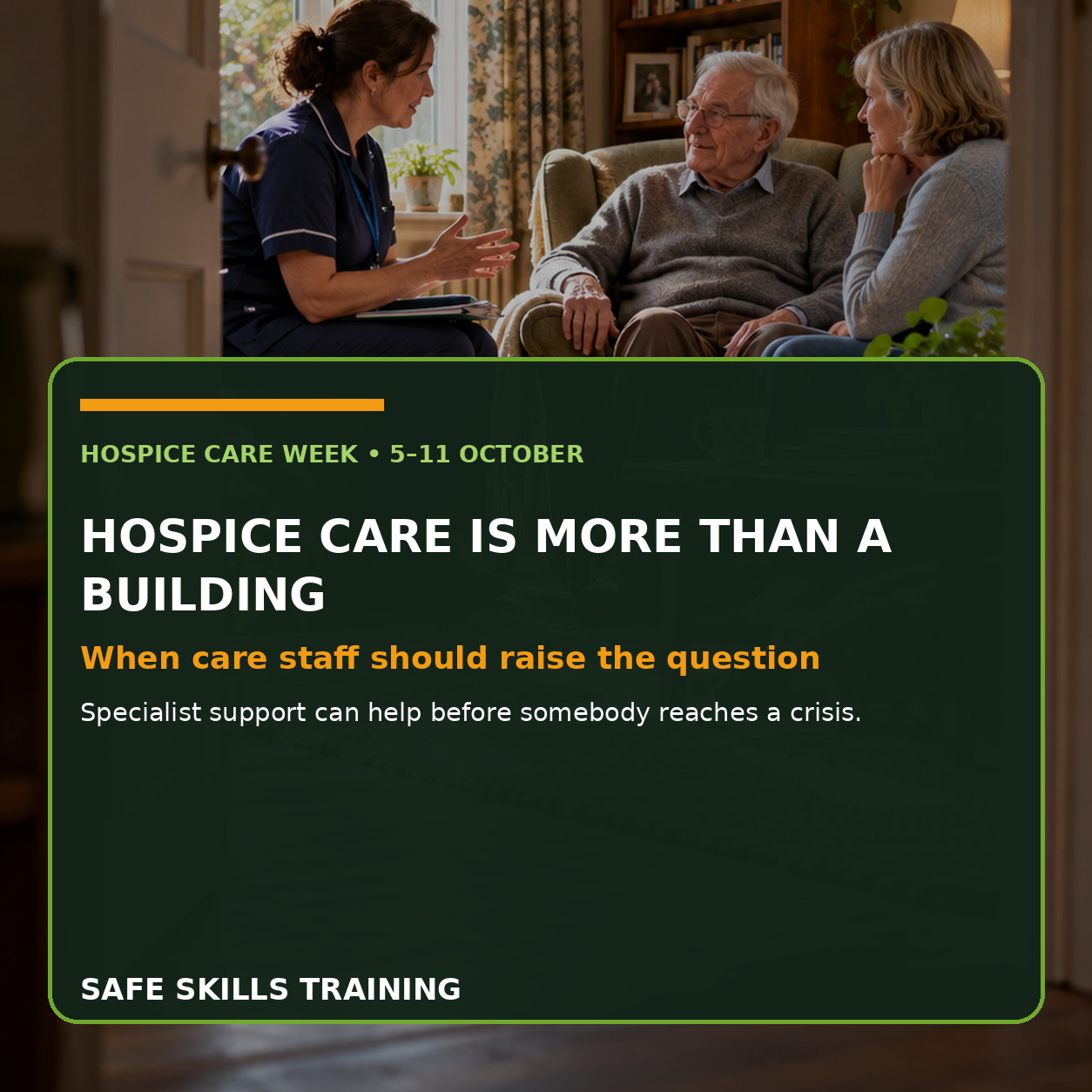 Hospice Care Week: hospice care is more than a building
